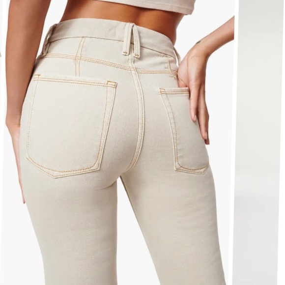 NWT Good American Good '90s Icon Straight Leg Jeans Bone001 Size 14 - Picture 2 of 10